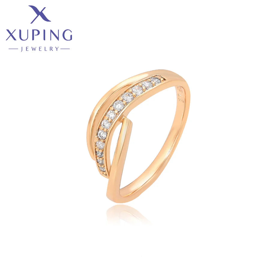 A00915982 xuping Jewelry Luxury Diamond Exquisite Fashion Rings Elegant 18K Gold Color Engagement Ring Women
