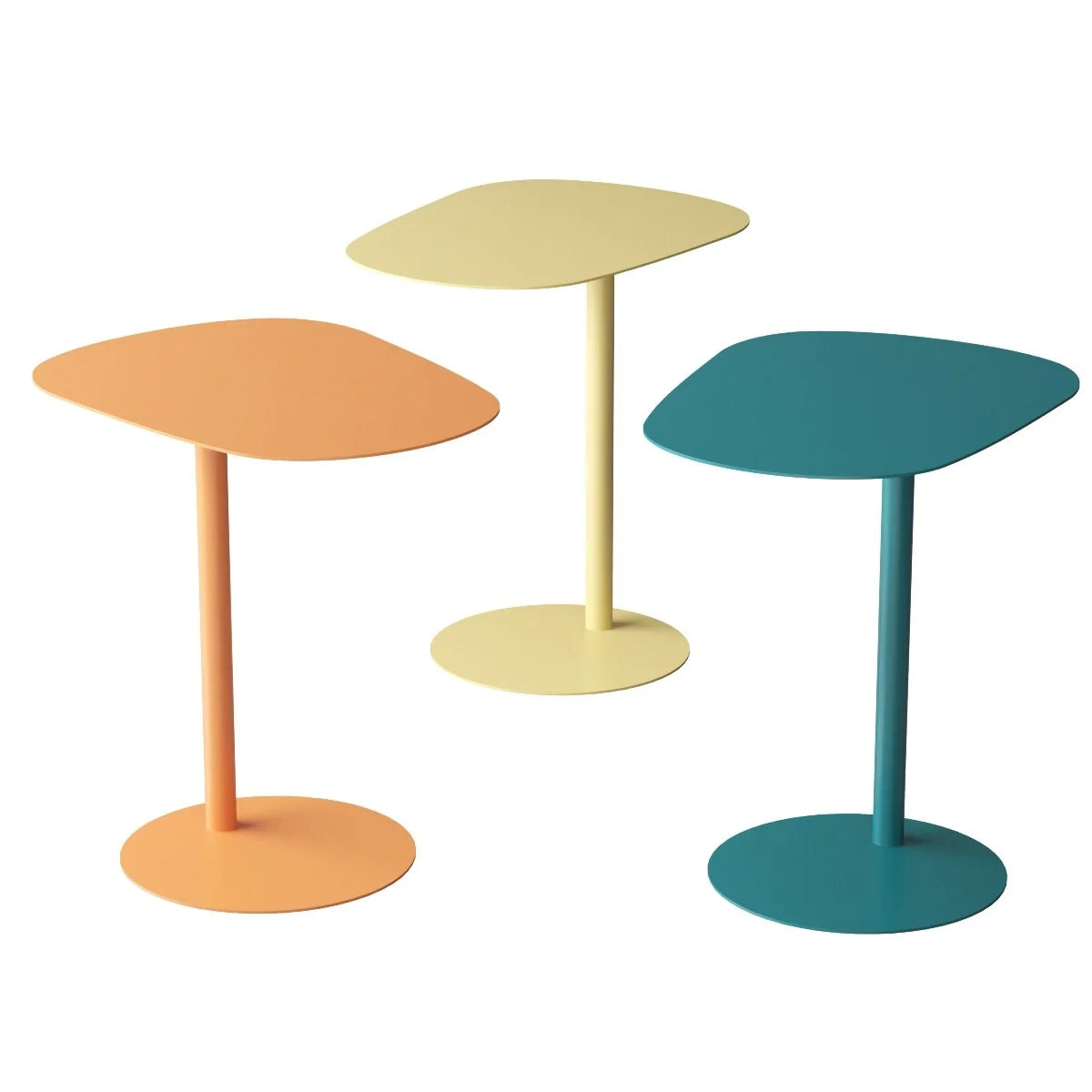 China Custom Small Colored Metal Table Multi-form Coffee Table Portable Outdoor Table Metal Fabrication