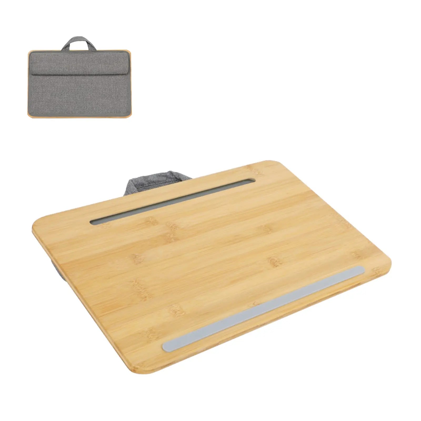 Bamboo Wood Portable Lap Table Knee Laptop Desk Tablet PC Monitor Stands Laptop Tray With Pillow Cushion Mobile Phone Holder