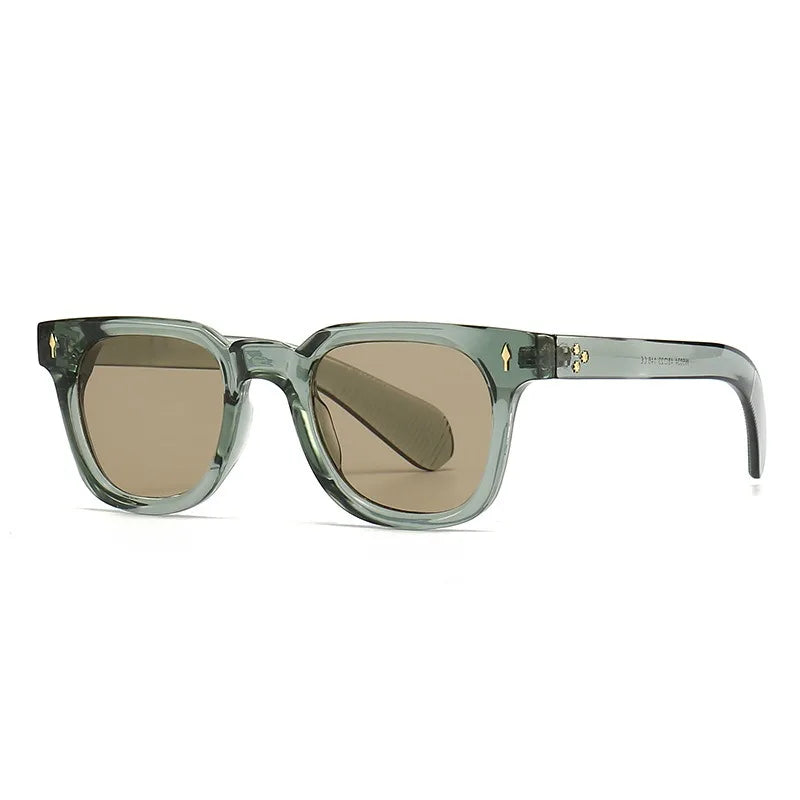 Professional Manufacture Fashion Rice Studs square Brown Unique Sunglasses Orange Sun Glasses Most Popular Sunglasses for Women