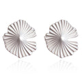 Premium Simple Brass Electroplated 18k Gold White Silver Trendy Charm Ginkgo Leaf Earrings Unisex Jewellery Factory Wholesale