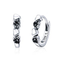2 Color Factory 925 Sterling Silver Heart to Heart Hoop Earrings Silver for Women Sterling Silver Jewelry Gift SCE445