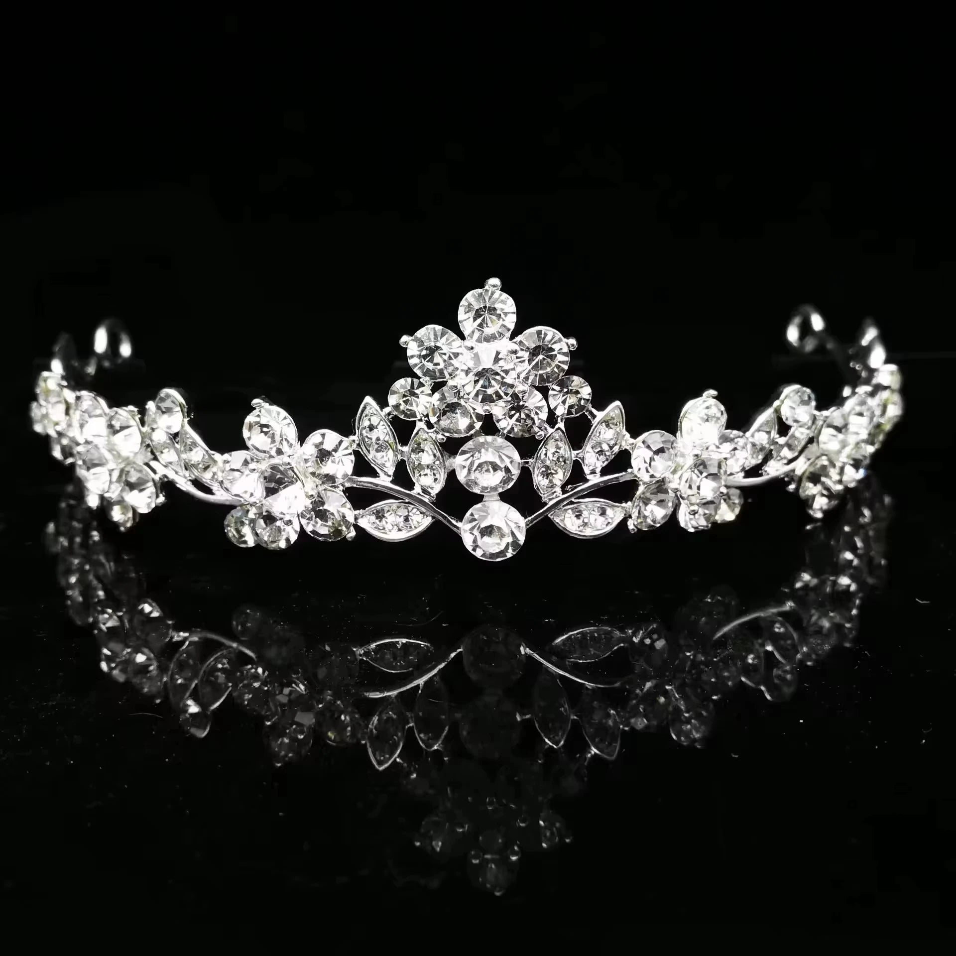 Wholesale New Bridal Crystal Wedding Crown Girl Tiara Hair Accessories Diamond Hairpiece