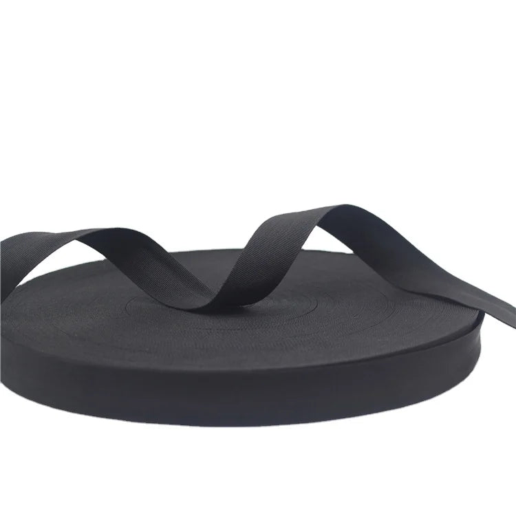 Custom Environmental High Strength 20mm-50mm Black Polypropylene Woven Webbing Strap for Bag Belt