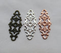 Olivary Brass Filigree 12x27mm Plated Findings DIY Crafts