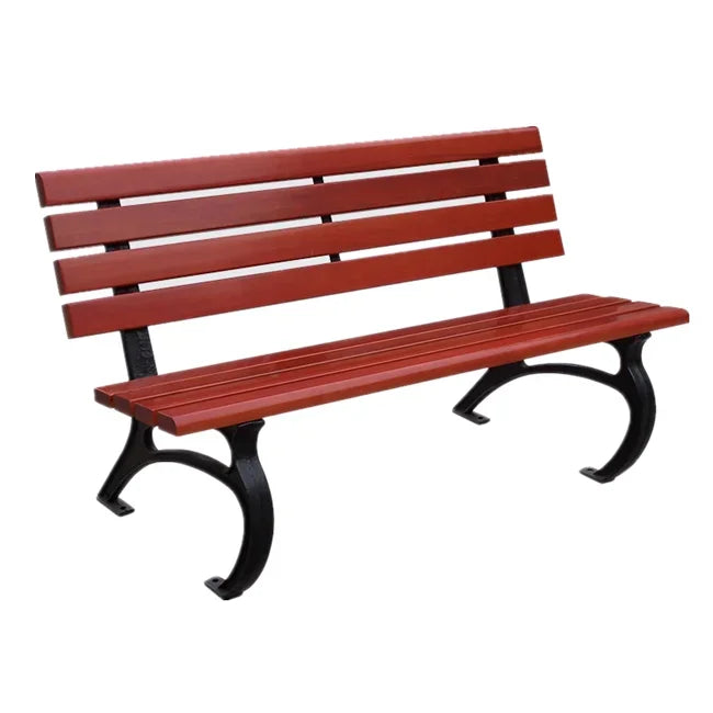 Outdoor Park Modern Plastic Wood Exterior Bench Seat Outside Street Bench Seating Public Garden Patio Fancy Chair Bench