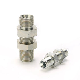 SALNYA 6B-LN BSP Male Hydraulic Bulkhead Nut Carbon Steel High Pressure Smooth Surface Forged Ferrule Hose Fittings Adapters
