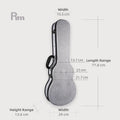 Rm WC33B-U3B Customized Logo Tweed 20mm Sponge 5mm Plywood Crush Velvet Guitar & 30inch Ukulele Hard Case