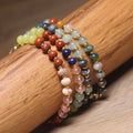 Luxury Trendy Geometric OT Buckle Unisex Bracelets High Quality Abacus Beads Natural Stones Cute Style Anniversaries