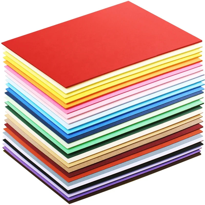 Colorful 160gsm 180gsm Coated Cardstock Paper A3 A4 Custom Colored Cardboard for Gift DIY Hand Craft Packaging