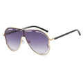 2025 Shades Women Custom Oversized Sunglasses Uv400 Designer Sun Glasses for Men One Piece Manufacturer Metal Sunglasses Women