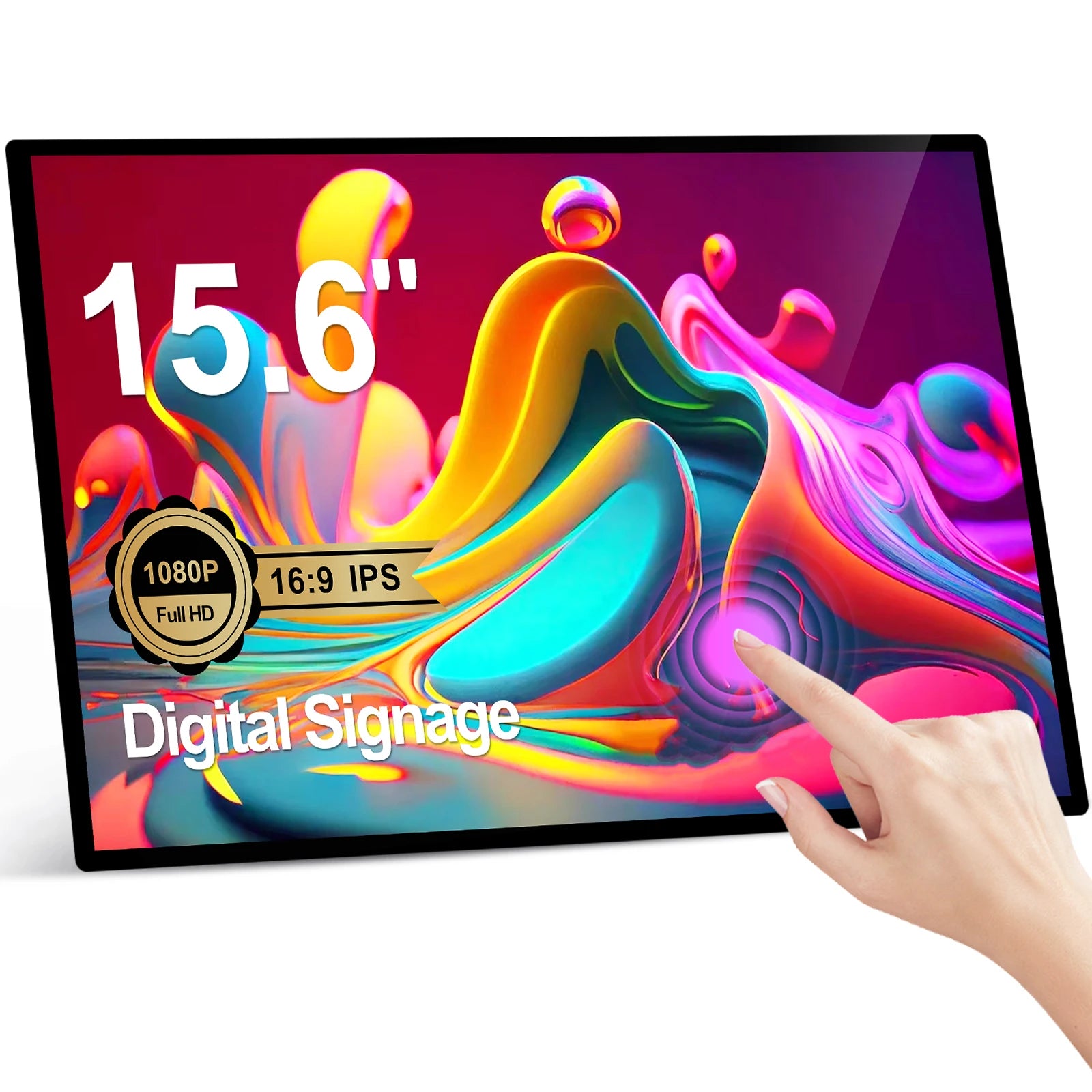 15.6'' Ultra Narrow Edge IPS Capacitive Touch Screen Android 11 Wall Mounted LCD Tablet for Shopping Mall Digital Signage