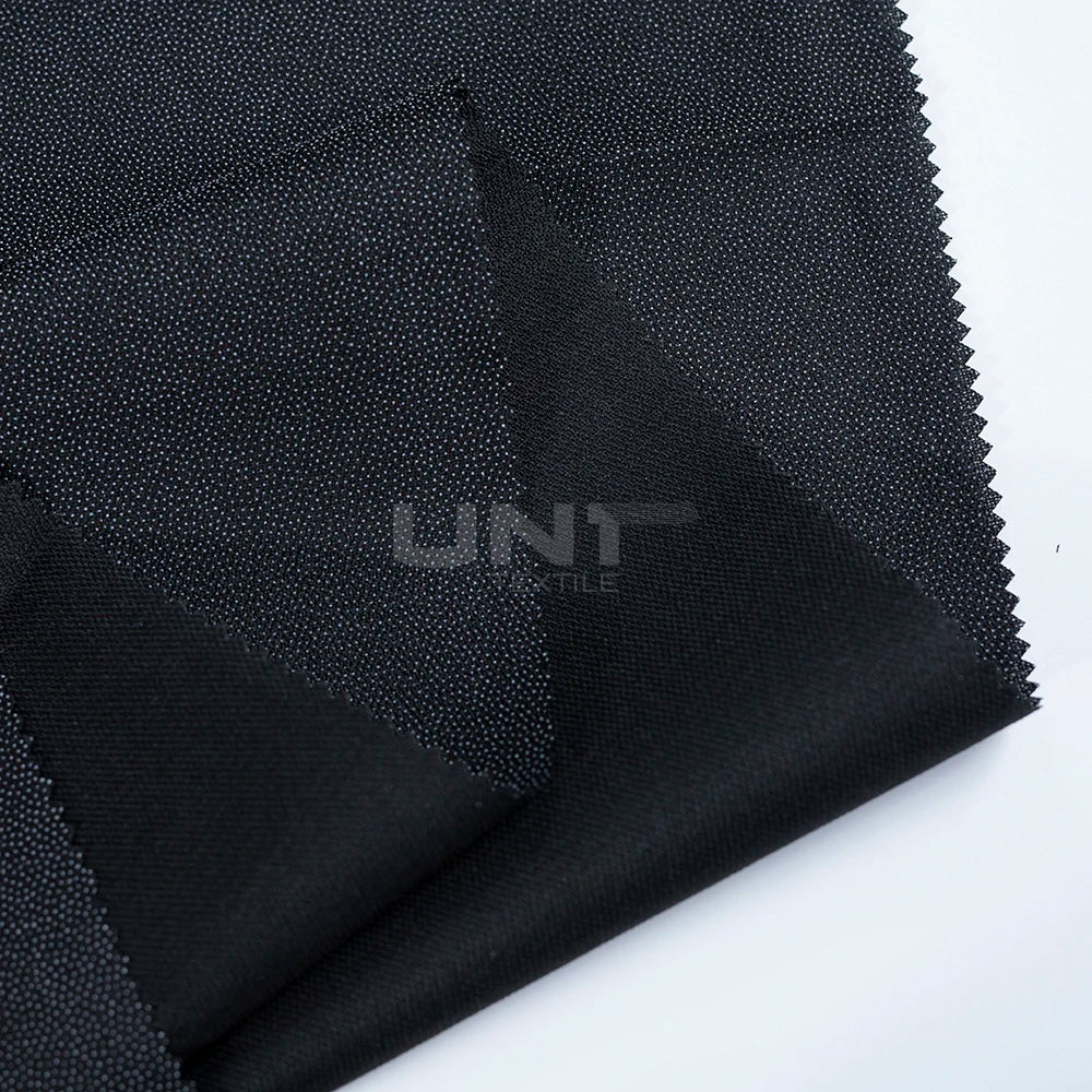 Wholesale Twill Double Dot Woven Interlining Strong Polyester Adhesive Fusible Interlining