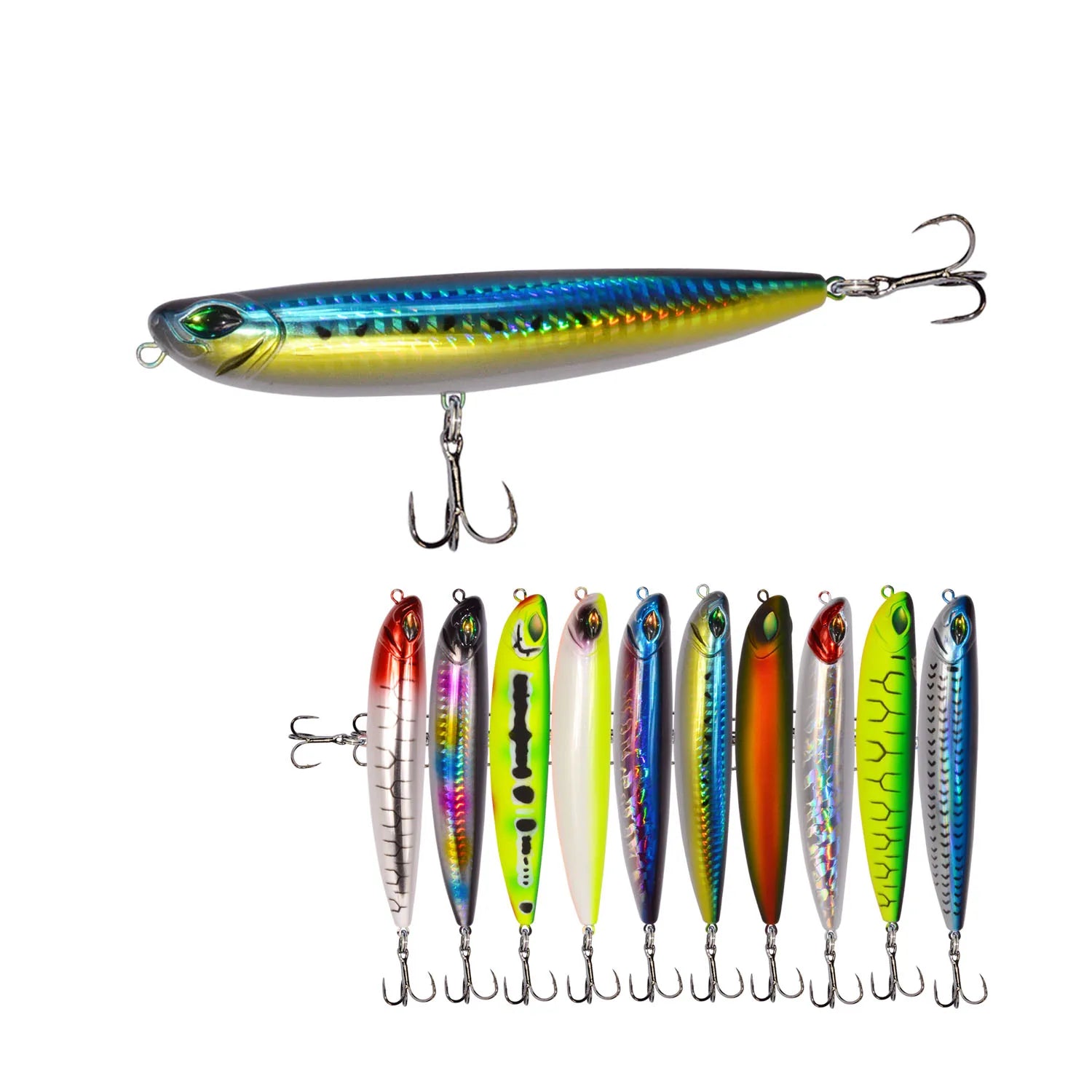 Topwater Fishing Lure Floating Pencil Fishing Lure ABS Hard Lures 90mm 120mm  Artificial Pencil Hard Bait Fishing Tackle