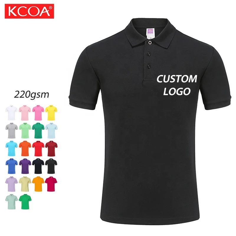Low MOQ Blank Breathable 100% Cotton Custom Logo Mens Polo Shirts