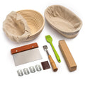 9 Inch Round Oval Sourdough Bread Basket Set with Bread Bag Dough Bowl Scraper Bread Lame for Making Homemade Bread
