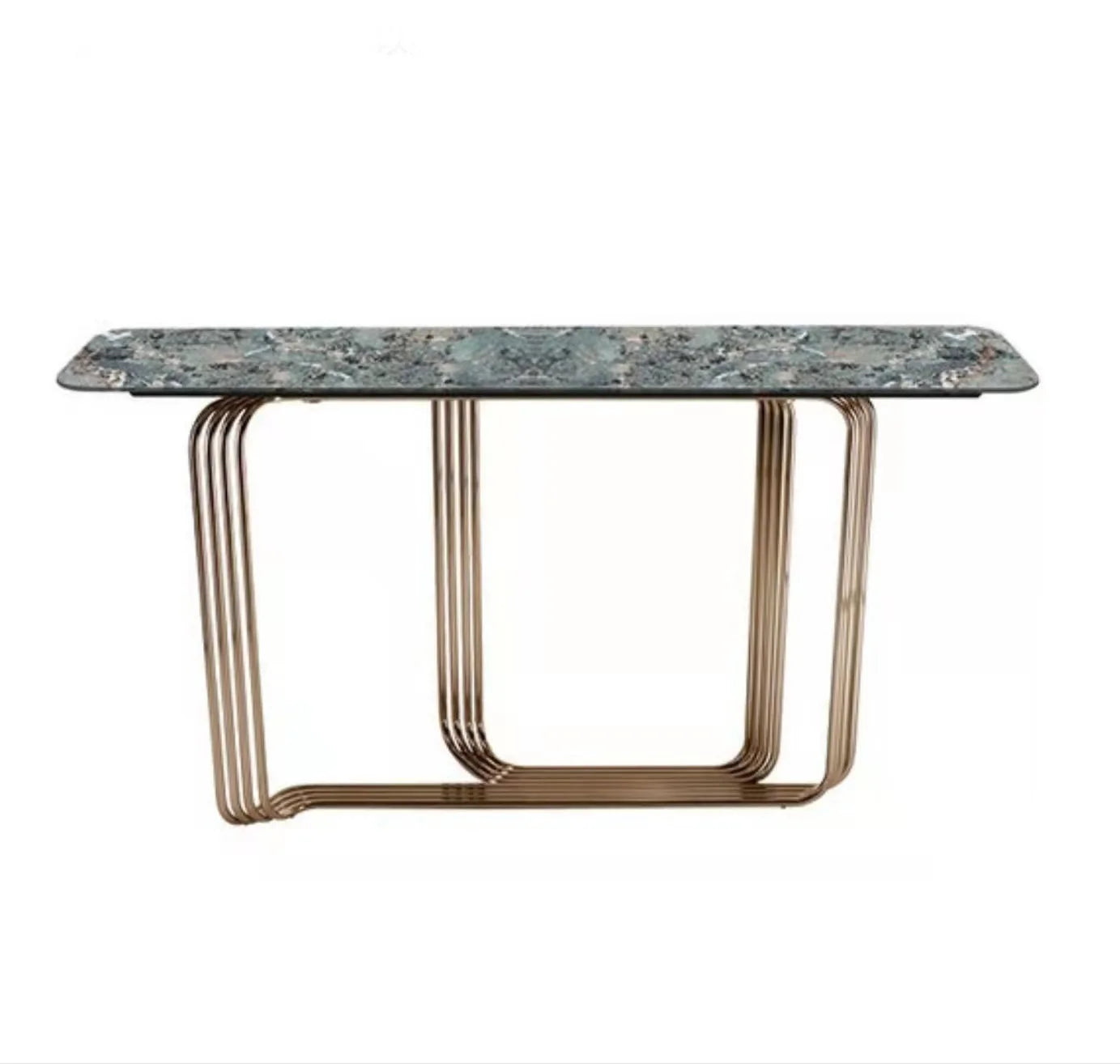 Console Table Golden Matt Rocks Slate Stainless Steel 6K Polished Black Silver Titanium Metal OEM Frame Style Living Room Furnit