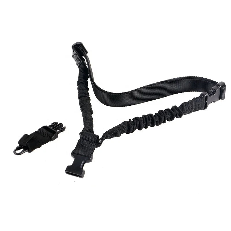 Nylon Adjustable Tactical Single Point Sling Shoulder Strap Quick Release Sling Hunting Strap Bungee Outdoor Sports Accessories
