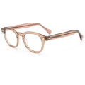 Fashionable Acetate Optical Eyeglasses Frames with Rivet Decoration Customizable Round Design for Men UV400 Protection 2024