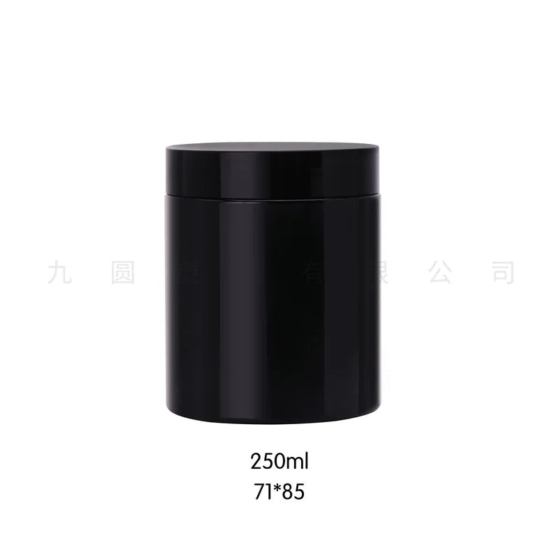 Factory Supply PP Plastic Jars with Black Cap 100g 150g 200g 250g Bright Colored Jar for Eye Shadow and Face Mask