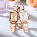 NIBOSI 2668 Stainless Steel Metal Women's Wrist Watch Gift Fashion Elegant Diamond Analog Quartz Brand Watches for Women