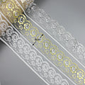 Inelastic White Nylon Eyelet Lace Trimming Border for Dress