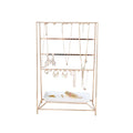 Bobin BB-JS002 Jewelry Rack Earrings Necklace Ring Tray Display Dressing Table Household Jewelry Storage 25.5x15x39cm