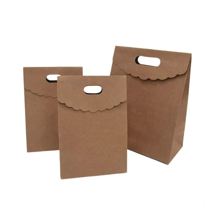 Wholesale Kraft Paper Click To Go Bento Lunch Box Wrapping Mailing Bag With Lid