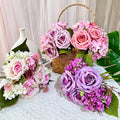 Real Touch Artificial Flower Roses Wedding Decoration Rose Silk Roses Immortal Flower Hot Sale 4 Head Hand Made Mother's Day
