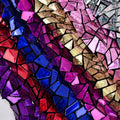 Wholesale Luxury Laser Cut Sequin Fabric Iridescent Polygon Shiny Velvet Basic for Accessories Waterproof Feature