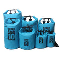 Waterproof Plastic Dry Bag 2L/10L/15L/20L/30L Custom Adjustable Shoulder Strap Stainless Steel Zipper for Camping Hiking