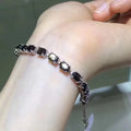 Hot Popular Custom Photo Designer 925 Sterling Silver Bracelet with Natural Sapphire Rhodium Gold Plating for Gift or Party
