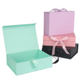 Custom Cardboard Shipping Boxes With Ribbon Folding Paper Packaging Magnetic Gift Box