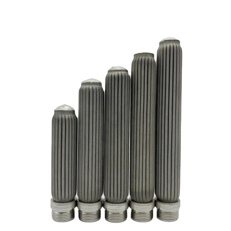 ISO9001 Compliant 1.3KGD Stainless Steel Industrial Filtration Equipment New 25micron Polymer Melt LD Brand Threaded Pleated