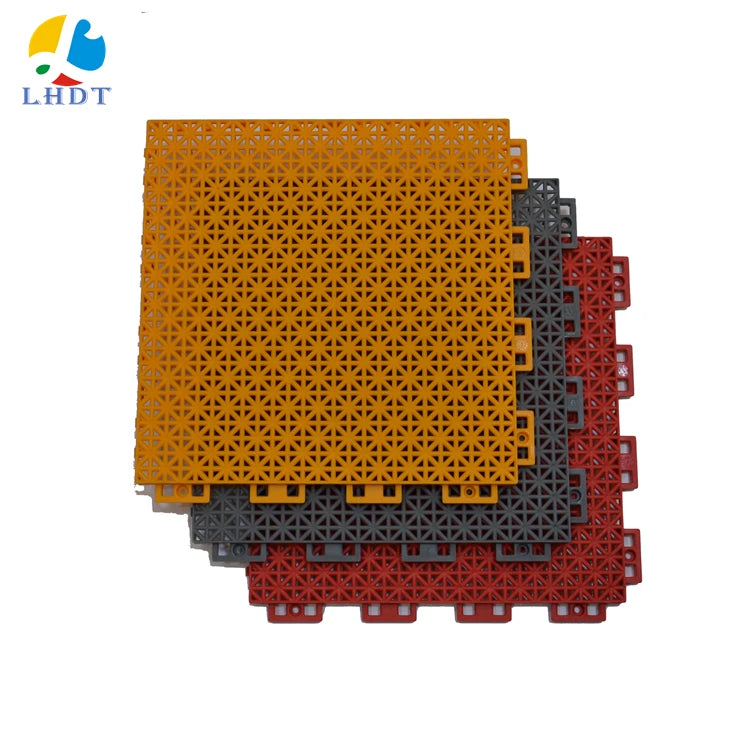Outdoor Perforated Plastic Interlocking Floor Tiles for Tennis & Multi-Sport Courts - DIY Installation