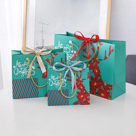 Customized Christmas Paper Bag Kraft Paper Gift Bag