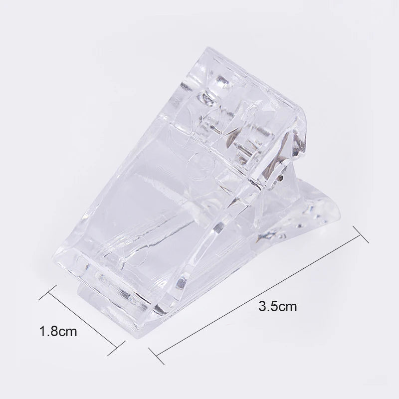 1pc Acrylic Transparent Poly Nail Gel Tips Clip for Quick Building Nail Extension