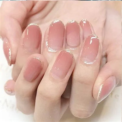 False Nail Tips Wholesale French Full Art Artificial Fingernail Press on Nails Short Natural Color Press on Nails