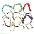 New Natural Crystal Agate Gravel Hand Braided Bracelet Adjustable Chakra Healing Crystal Bracelet