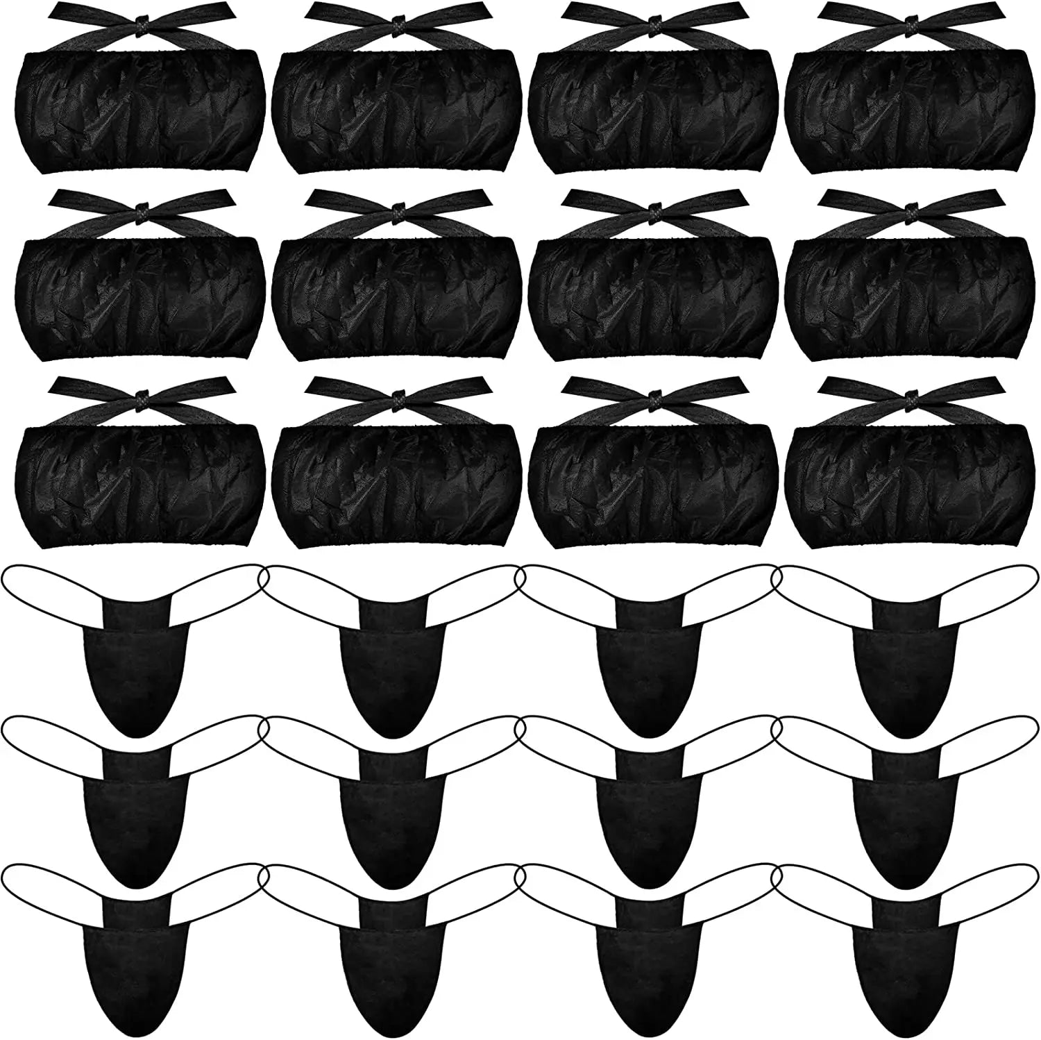 Womens Disposable Vacation Bra Strapless Underwear Individually Wrapped General Size for Beauty Salon SPA Spray Tanning Black