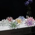 Feng Shui Religious Gift Crystal Lotus Ornaments K9 Lotus Paperweight Wedding Decoration
