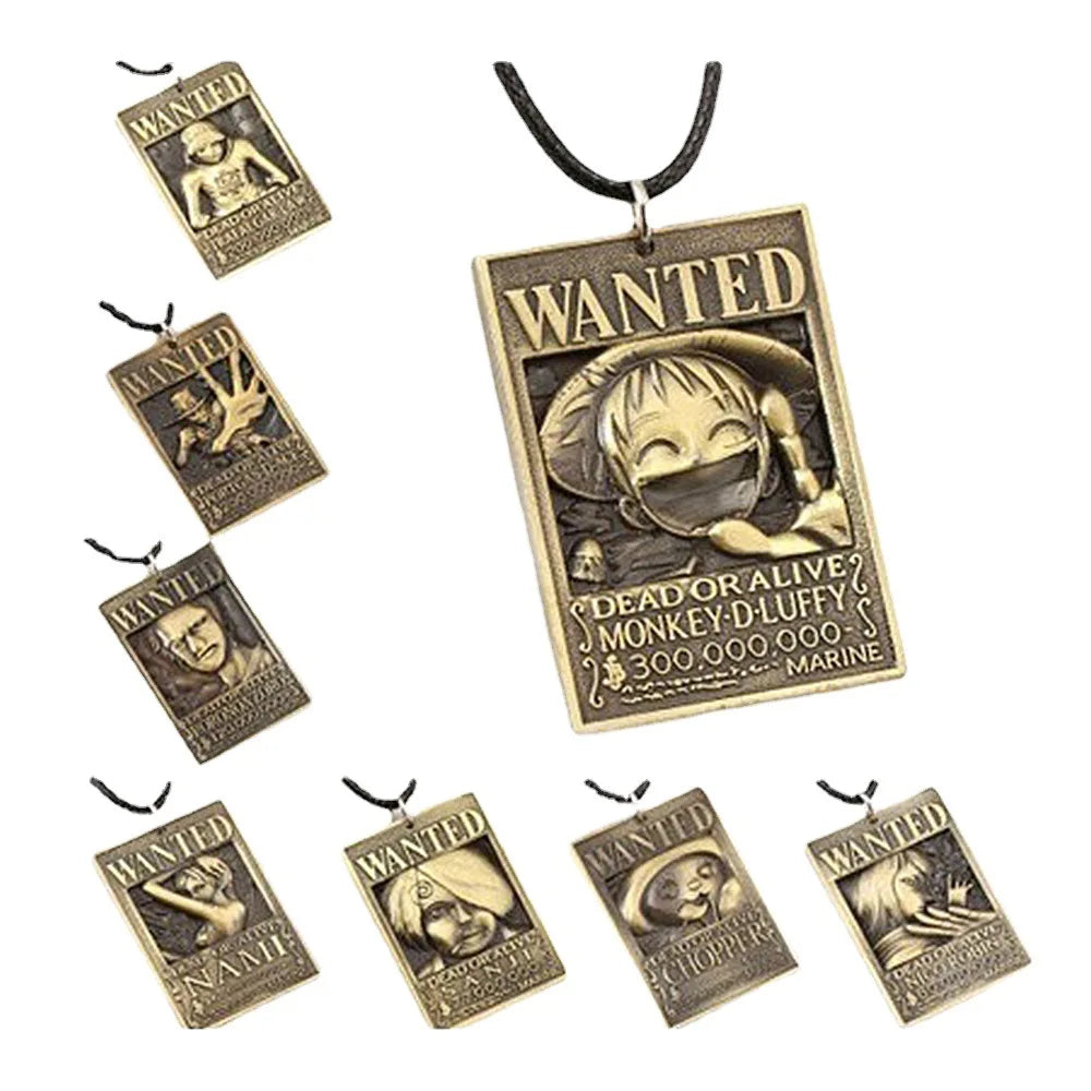 Anime Accessories All Characters Luffy Necklace Metal Fashion Pendant