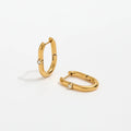 18K Gold Gold Plated Minimalist Cubic Zircon Oval Stainless Steel Hoop Earring for Women Trendy Jewelry