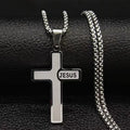 Top Trend Accessories Factory Direct Sales JESUS Titanium Steel Cross Necklace Cross-border Bestseller Jewelry Wholesale