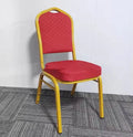 Hot Sale Contemporary Stackable Red Strong Metal Hotel Banquet Dining Chairs for Restaurant Living Room Use