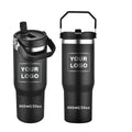 US Warehouse 30oz Glossy Sublimation Stainless Steel Double Wall Travel Mug Colorful Handle Vacuum Insulated Tumbler