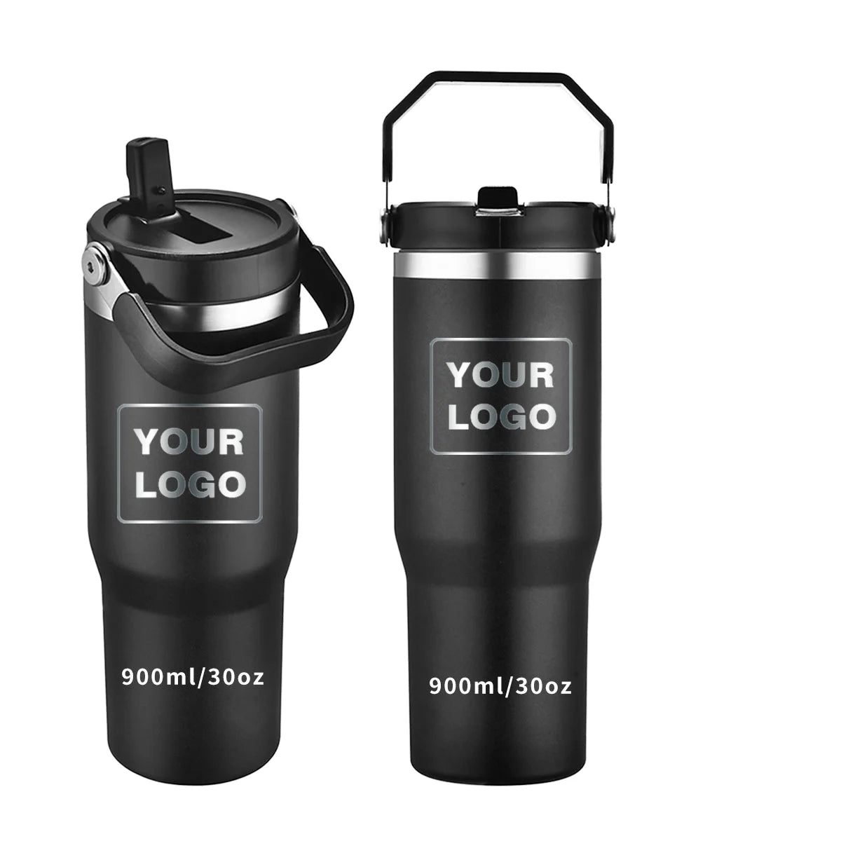US Warehouse 30oz Glossy Sublimation Stainless Steel Double Wall Travel Mug Colorful Handle Vacuum Insulated Tumbler