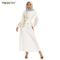 Wholesale Fashion Long Sleeve Trendy Ladies Embroidery Abaya Dubai Islamic Prayer Dress Women Muslim for Daily Wear With Belt