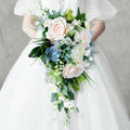 Morili Water Drops Holding Flowers for Wedding Outdoor Wedding Photography Bride Holding Flowers Bridal Bouquet MB18