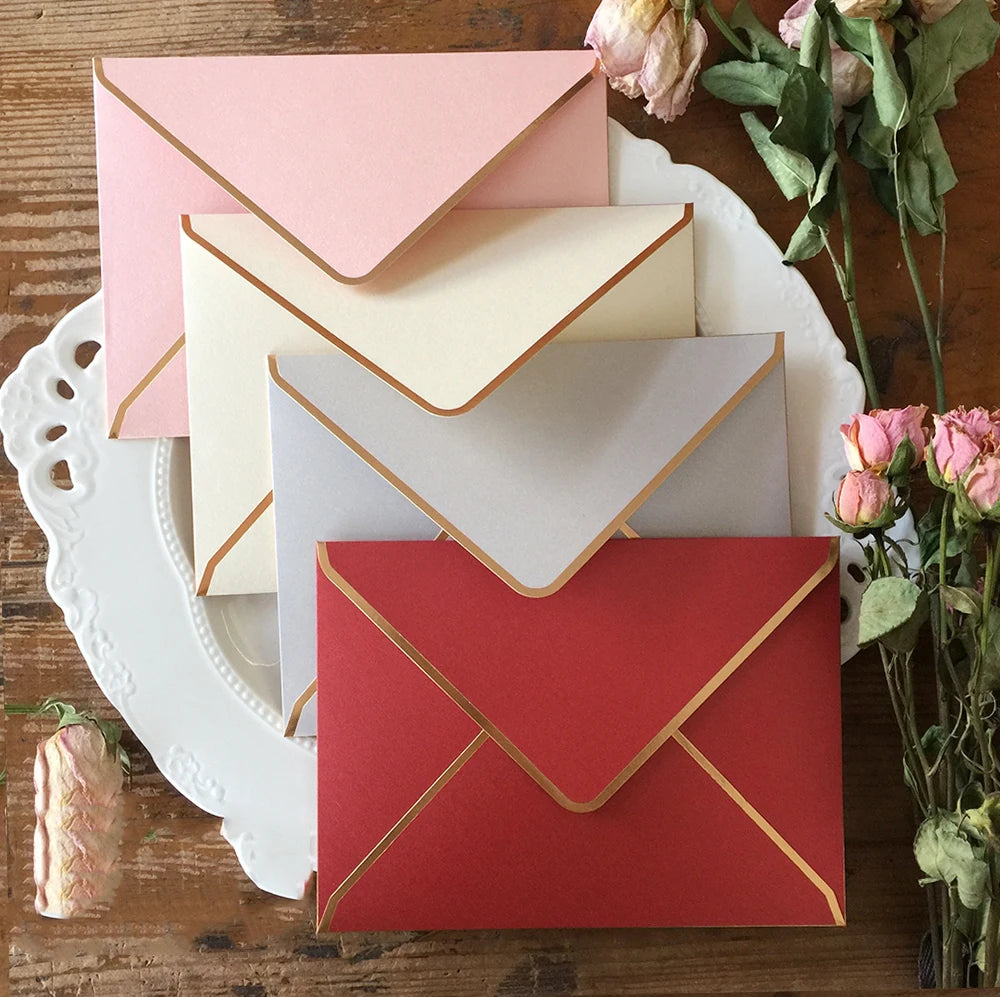 Fancy Luxury Small  Thank You Gift Kraft Cardboard Custom Packaging Paper Envelope With Card Printed